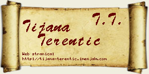 Tijana Terentić vizit kartica